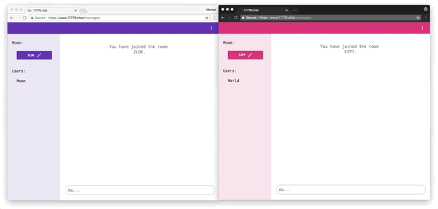 demo of a chatroom on 17776.chat